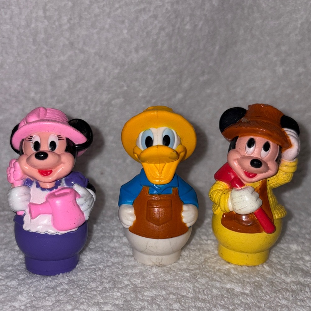 Vintage ARCO Disney Mickey Minnie Donald Little People Figurines